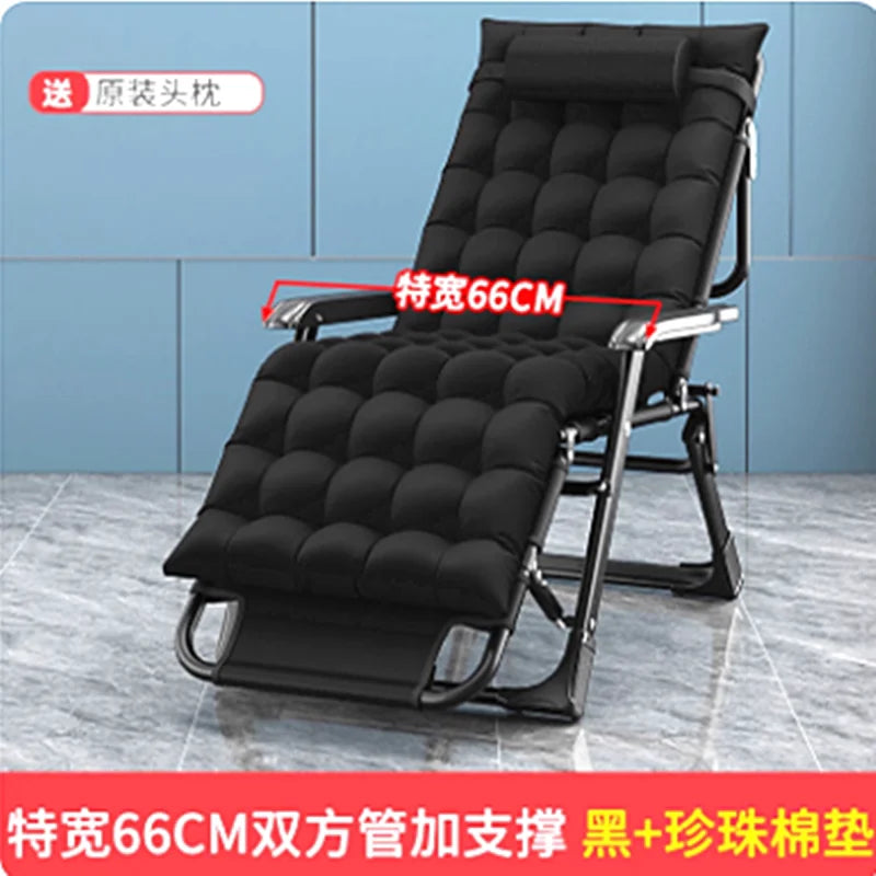 Folding Camping Cot, Single Bed for Office Nap Home, Multi-Function Reclining Lounge Chair for Adults