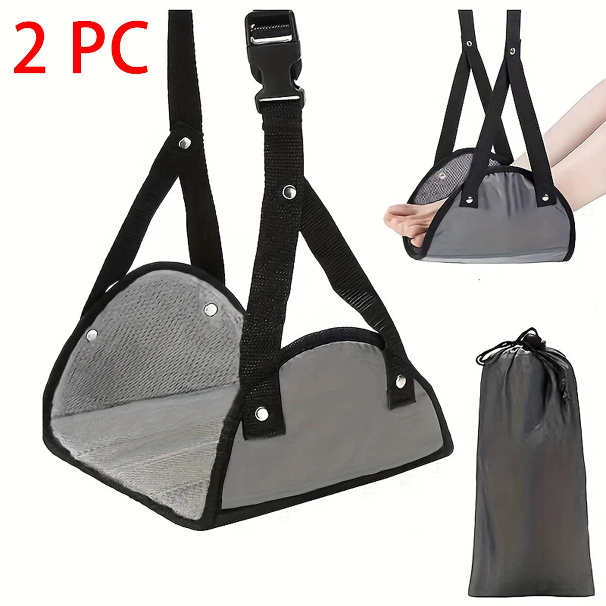 Adjustable foot hammocks for travel, car, airplane rest, office hanging, simple leg support foot pads, foot hammocks
