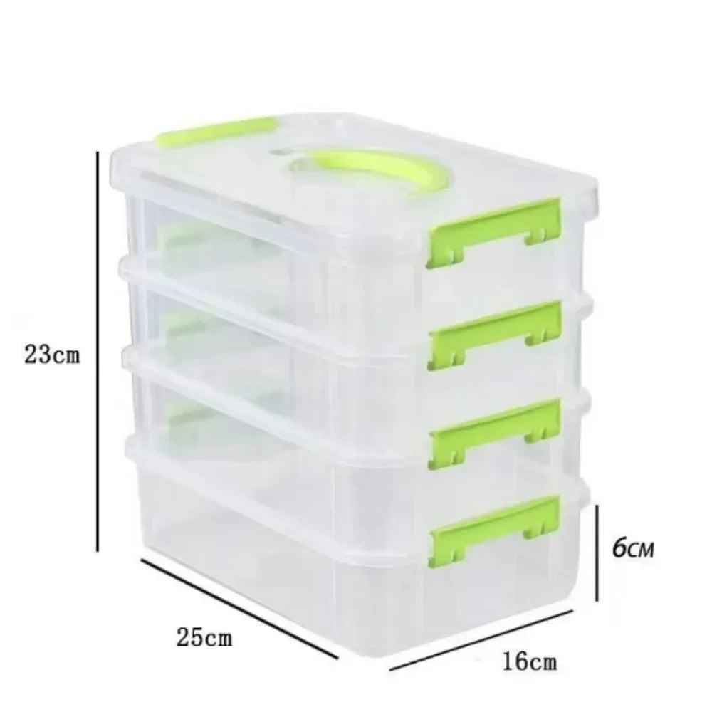 Building Blocks Storage Box Transparent Visibility Tool Classification Boxes Moisture-Proof Grid Drawer Stackable Storage Casket