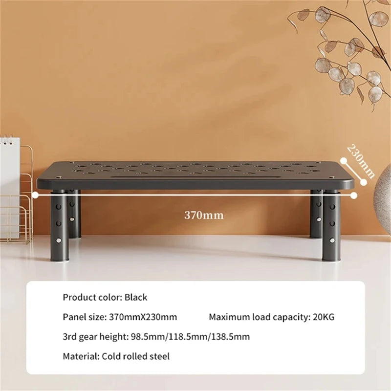 Adjustable computer Rack Telescopic Desk Monitor Holder Elevated PC Screen Stand Reduce Neck Strain Office Storage Supplies