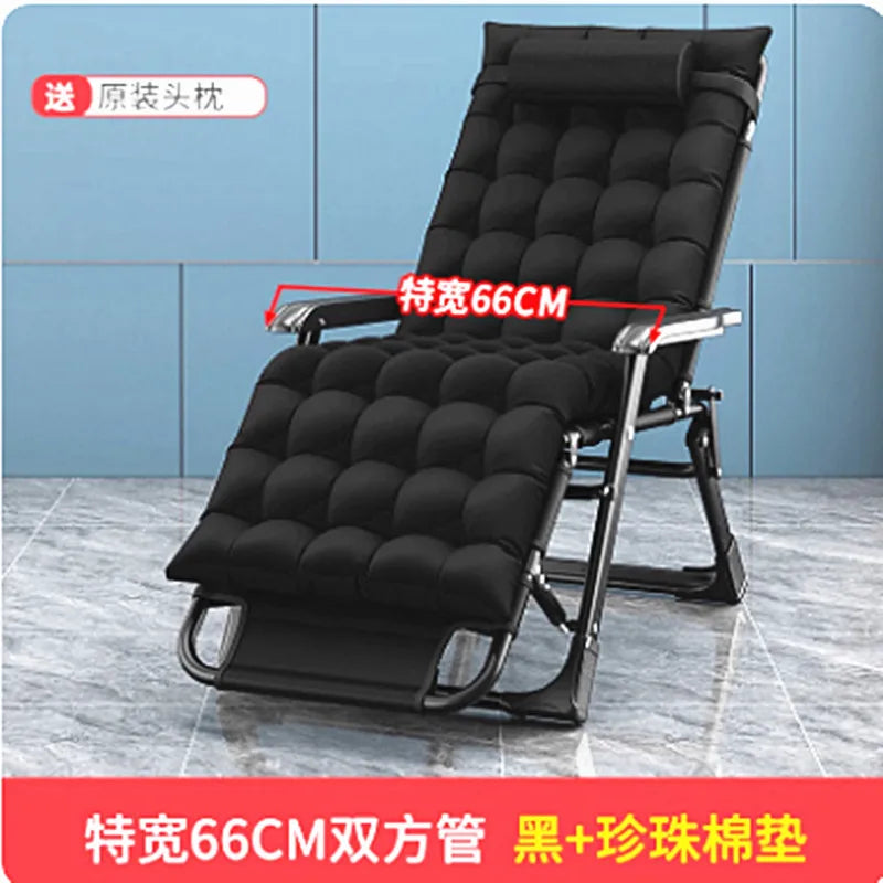 Folding Camping Cot, Single Bed for Office Nap Home, Multi-Function Reclining Lounge Chair for Adults