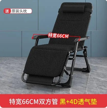 Folding Camping Cot, Single Bed for Office Nap Home, Multi-Function Reclining Lounge Chair for Adults