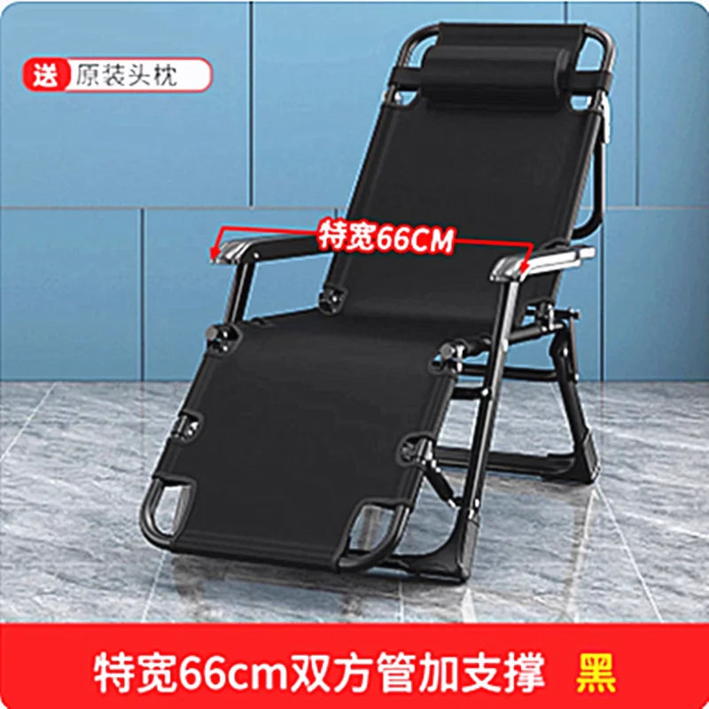 Folding Camping Cot, Single Bed for Office Nap Home, Multi-Function Reclining Lounge Chair for Adults