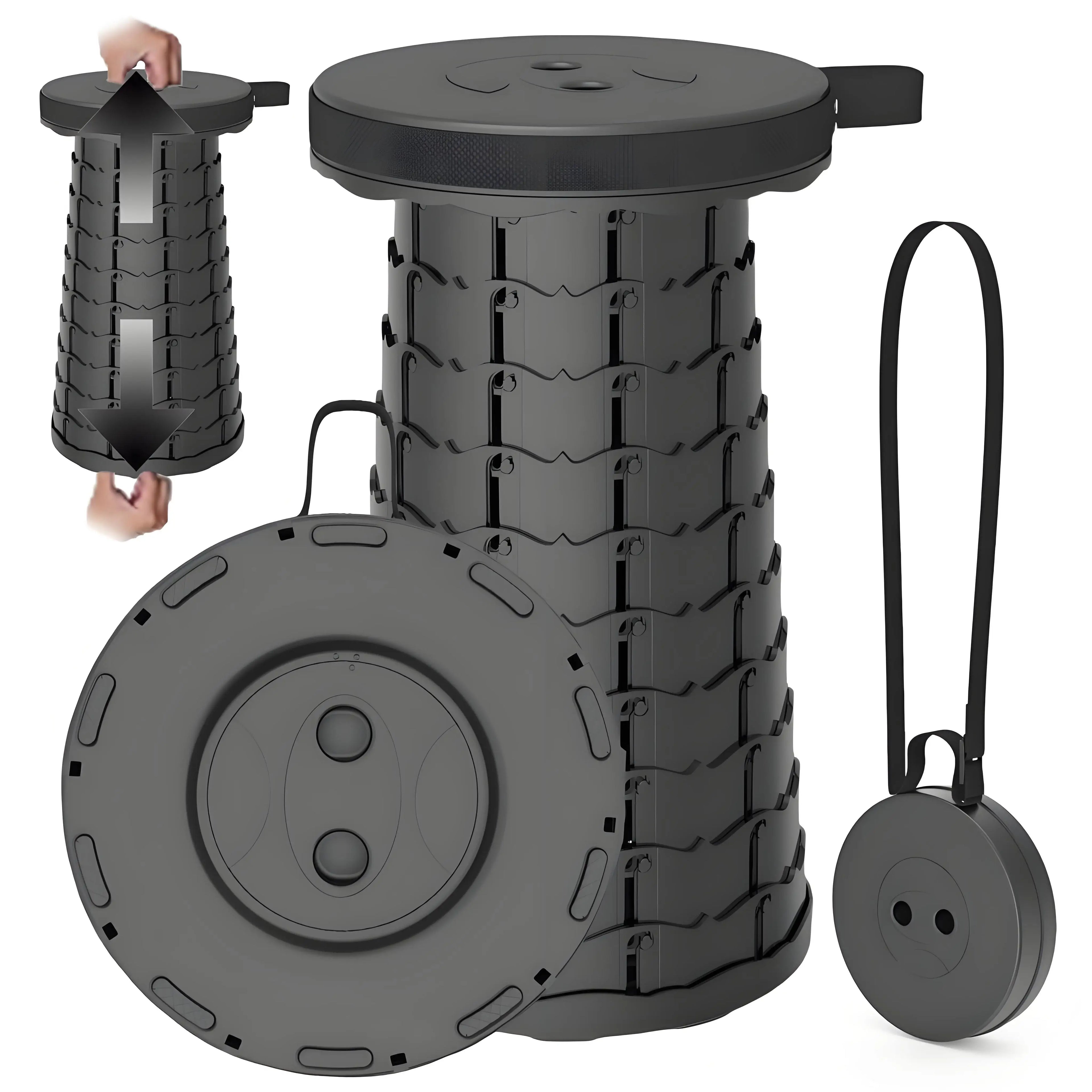 Portable Folding Stool Capacity Compact Camping Seat | Lightweight for Fishing Hiking Outdoor Events Subway Bus Commuting