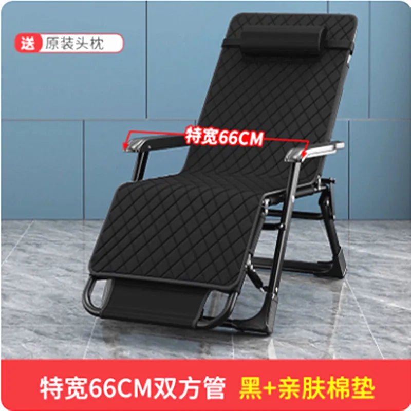 Folding Camping Cot, Single Bed for Office Nap Home, Multi-Function Reclining Lounge Chair for Adults