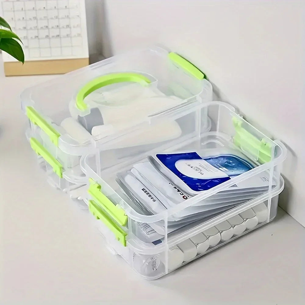 Building Blocks Storage Box Transparent Visibility Tool Classification Boxes Moisture-Proof Grid Drawer Stackable Storage Casket